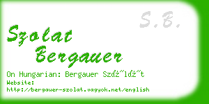 szolat bergauer business card
